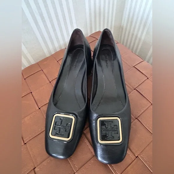 Tory Burch Georgia Leather Pumps Black 1918 Womens Shoes Size 7 - Picture 7 of 12
